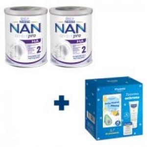 Nestle NAN EXPERTpro Zestaw HA 2 Mleko następne dla niemowląt po 6 miesiącu + Mustela Zestaw Zimowa Ochrona gratis 2 x 800 g + 9,2 g + 40 ml