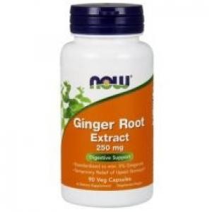 Now Foods Ginger Root Extract - Wyciąg z korzenia imbiru 250 mg Suplement diety 90 kaps.