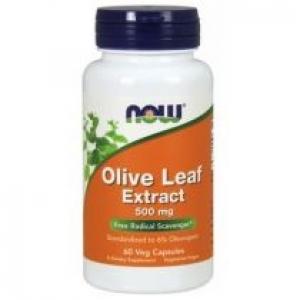 Now Foods Olive Leaf extract - standaryzowany Liść Oliwny 500 mg Suplement diety 60 kaps.