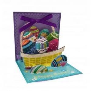 Karnet Wielkanocny 3D Koszyk Pisanek
