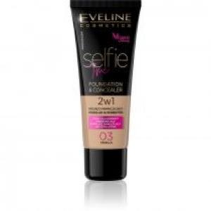Eveline Cosmetics Selfie Time Foundation & Concealer kryjąco-nawilżający pokład i korektor 03 Vanilla 30 ml