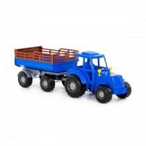 Traktor Altaj niebieski z przyczepą Nr2 w siatce 84767 Polesie
