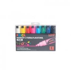 Uni Mitsubishi Pencil Markery PC-8K zestaw 8 kolorów