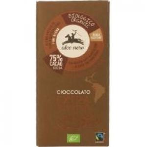 Alce Nero Czekolada gorzka 75 % fair trade bezglutenowa 100 g Bio