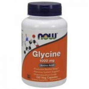 Now Foods Glycine - Glicyna 1000 mg Suplement diety 100 kaps.