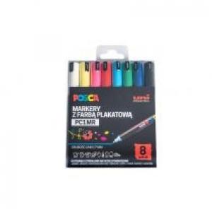 Uni Mitsubishi Pencil Markery PC-1MR Posca Uni 8 kolorów