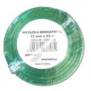 Wstążka brokatowa WB12-4 12mm zielona
