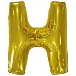 Balon foliowy litera H złota 67x86cm