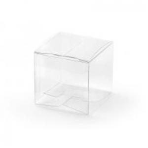 Pudełeczka kwadratowe transparentne 5x5x5 cm 10 szt.