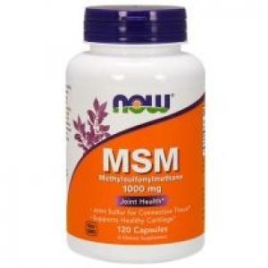 Now Foods MSM 1000 mg Suplement diety 120 kaps.