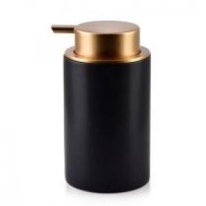Mondex Dozownik Damien Gold Black 320 ml Wykonany z ceramiki, kolor czarno złoty, przystosowany zarówno do mydła jak i płynu do mycia naczyń
