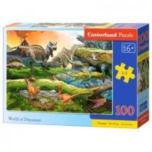 Puzzle 100 el. Świat dinozaurów Castorland