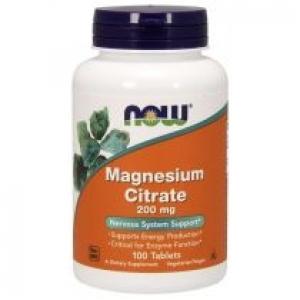 Now Foods Magnesium Citrate 200 mg Suplement diety 100 tab.