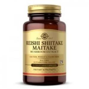 Solgar Reishi, Shiitake, Maitake - Mushroom Extract Suplement diety 50 kaps.