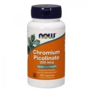 Now Foods Chromium Picolinate - Pikolinian Chromu Suplement diety 100 kaps.