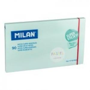 Milan Karteczki samoprzylepne Super Sticky Pastel 127 x 76 mm niebieskie 90 kartek 90 szt.