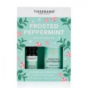 Tisserand Aromatherapy Zestaw olejek eteryczny + mgiełka do pomieszczeń Frosted Peppermint Duo Collection 9 ml + 100 ml