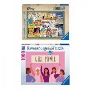 Zestaw Puzzle 1000 el. Disney Vintage Movie Posters, Girl Power Ravensburger