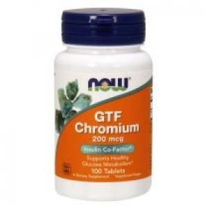 Now Foods GTF Chromium - Chrom GTF 200 mcg Suplement diety 100 tab.
