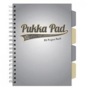 Pukka Project Book Grey B5 kratka 100 kartek 3 szt.
