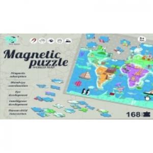 Puzzle magnetyczne 168 el. Mapa świata Mega Creative