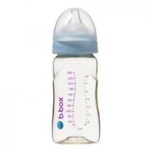 B.box Butelka ze smoczkiem do karmienia niemowląt wykonana z PPSU, błękit 240 ml