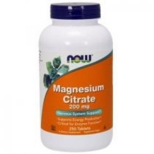 Now Foods Magnesium Citrate - Cytrynian Magnezu 200 mg Suplement diety 250 tab.