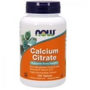 Now Foods Calcium Citrate - Cytrynian Wapnia Suplement diety 100 tab.