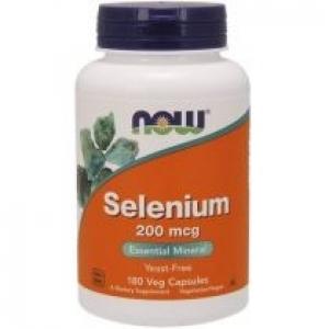 Now Foods Selenium - Selen 200 mcg Suplement diety 180 kaps.