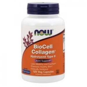 Now Foods BioCell Collagen - Hydrolizowany Kolagen typu II + Chondroityna + Kwas hialuronowy Suplement diety 120 kaps.