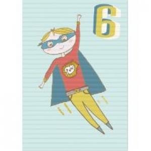 Karnet B6 z kopertą Urodziny 6 chłopiec