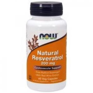 Now Foods Natural Resveratrol 200 mg - suplement diety 60 kaps.