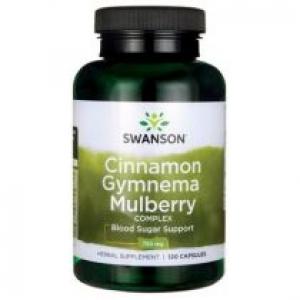 Swanson Kompleks Cynamon Gymnema Morwa Suplement diety 120 kaps.