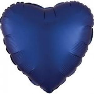 Amscan Balon foliowy Lustre Navy niebieski serce luzem