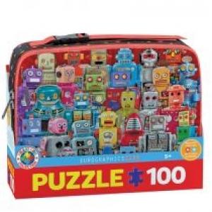 Puzzle 100 z lunch box Robots 9100-5827 Eurographics
