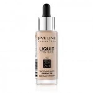 Eveline Cosmetics Liquid Control HD Long Lasting Formula 24H podkład do twarzy z dropperem 010 Light Beige 32 ml