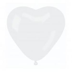 Godan Balony CR17 pastelowe serca białe 50 szt.