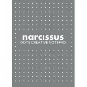 Narcissus Blok A4 kropki klejony z góry szary 60 kartek 6 szt.