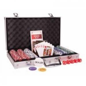 Cartamundi Zestaw 300 sztuk żetonów do pokera w walizce aluminiowej