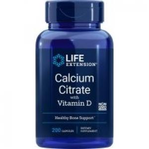 Life Extension Calcium Citrate with Vitamin D Suplement diety 200 kaps.