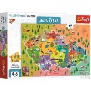 Puzzle Edukacyjne 44 Mapa Czech TREFL