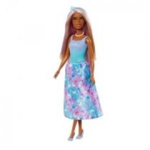 Barbie Księżniczka Lalka Niebiesko-fioletowy strój Mattel