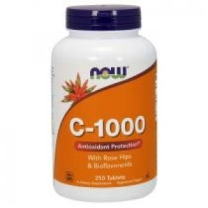 Now Foods Witamina C 1000 mg z bioflawonoidami i dziką różą Suplement diety 250 tab.