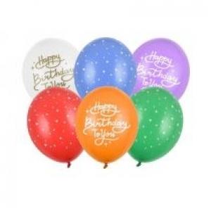 PartyDeco Balony Happy Birthday To You 30 cm 6 szt.