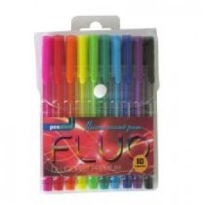 Penword Długopis fluo 10 kolorów