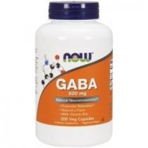 Now Foods GABA 500 mg z witaminą B6 Suplement diety 200 kaps.