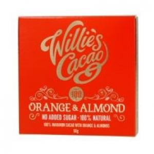 Willies Cacao Czekolada Pomarańcza i migdały Orange and Almond 50 g