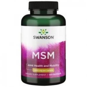 Swanson Siarka MSM - Metylosulfonylometan 1000 mg Suplement diety 120 kaps.