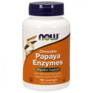 Now Foods Papaya Enzymes pastylki do ssania Suplement diety 180 tab.
