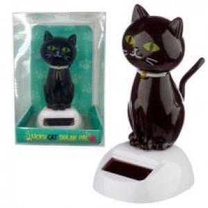 Zabawka na baterię słoneczną - Czarny kot